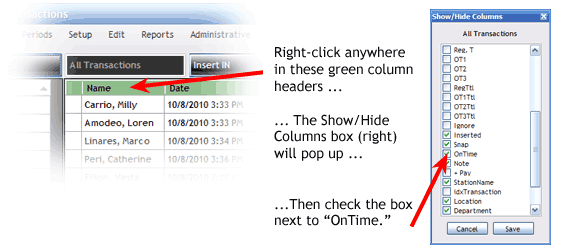 Customizing your view in TimePilot Central Customizing your view in TimePilot Central