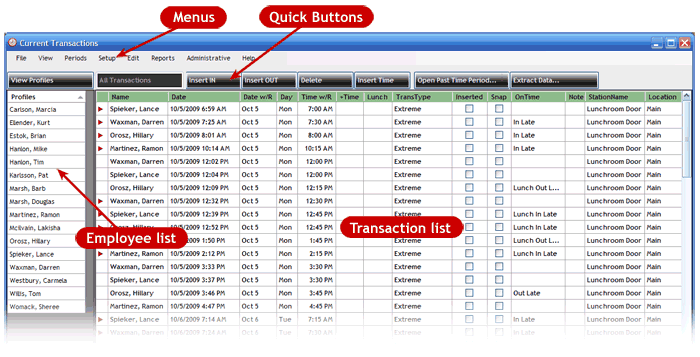 TimePilot Central's main screen TimePilot Central's main screen