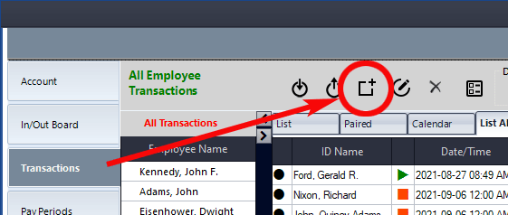 Click the 'Insert Time' Quick Button to open the dialog box.