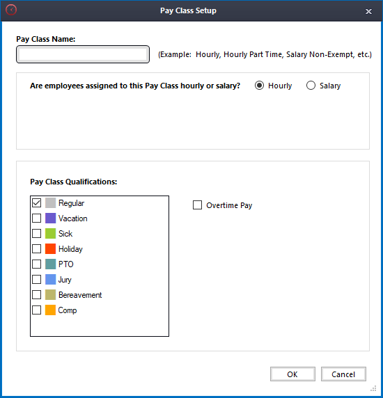 Setting up a Pay Class