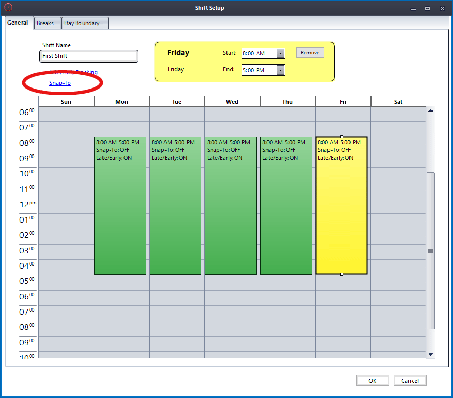 Click the Snap-To link. Click the Snap-To link.