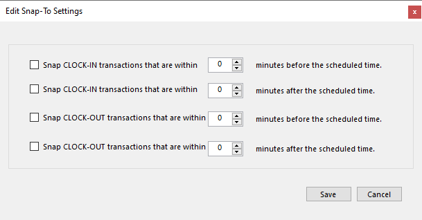 You'll choose your Snap-To settings on this screen. You'll choose your Snap-To settings on this screen.