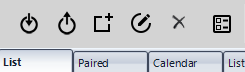 Clicking any of the first five symbols gives you a quick way to perform some of the most common actions in the TimePilot Central 5 software. Hover the cursor over each one to see what it does. Clicking any of the first five symbols gives you a quick way to perform some of the most common actions in the TimePilot Central 5 software. Hover the cursor over each one to see what it does.